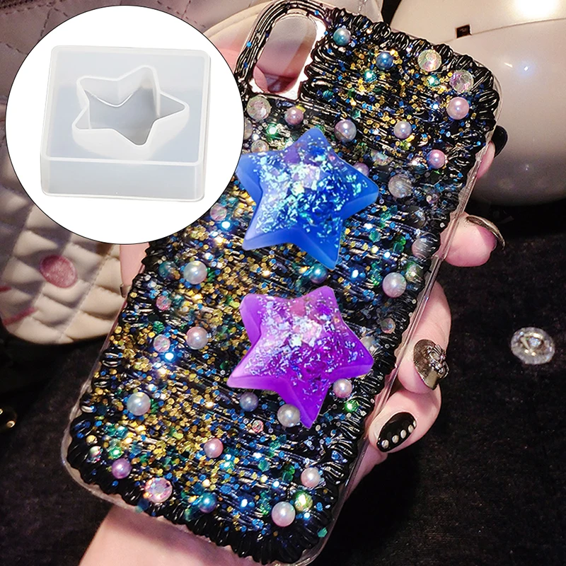 Сделай Сам кристалл эпоксидная смола пятиконечная звезда Луна Любовь котёнок