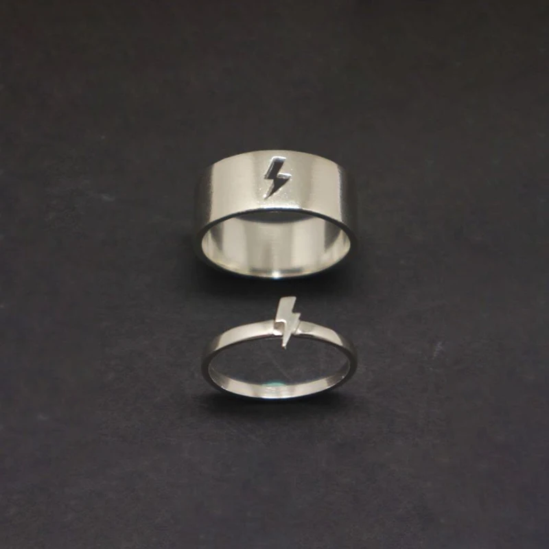 

MKENDN Airplane Couple Ring for Women Men Pilot & Flight Butterfly Dinosaur Shark Ring Attendant Wedding Set Aviation Lover Gift