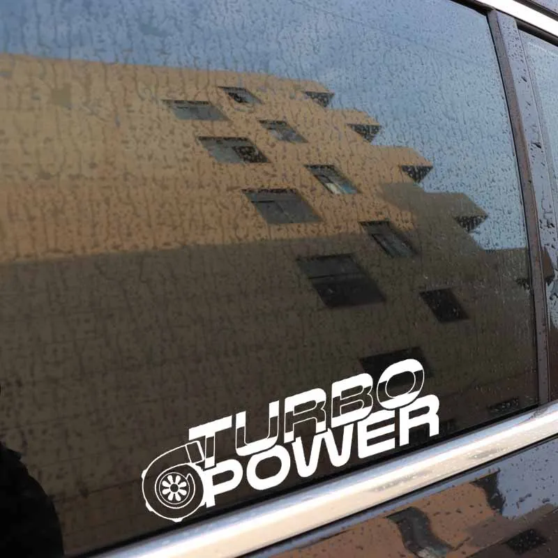 

Car Accessories TURBO POWER Funny Vinyl Decal Car Sticker Boost 15.6CM*4.5CM