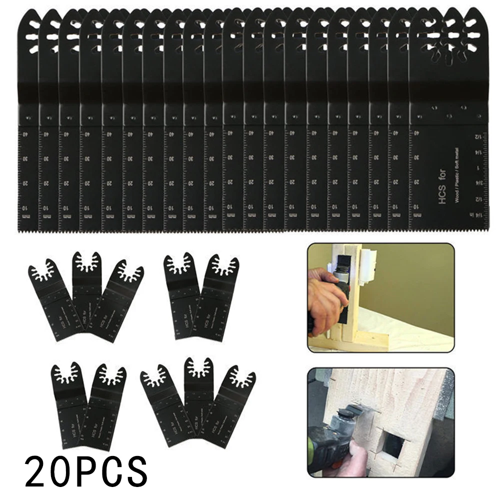 For Multi-Purpose Finisher 32mm Oscillating Cutting Multi Tool Saw Blades Carbon Steel Cutter DIY 20Pcs CRAFTSMAN RIDGID TCH |