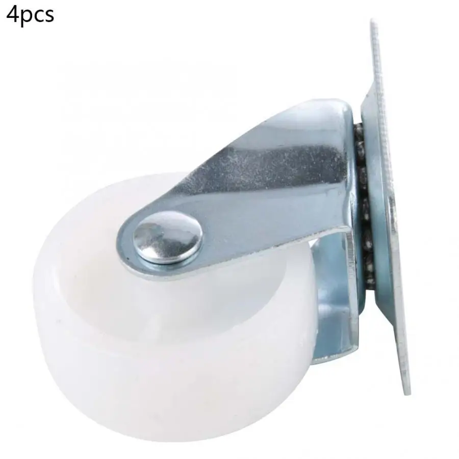4 шт./компл. ролики белое фиксированное колесико из полипропилена диаметром