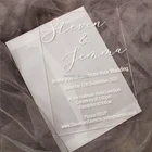 Прозрачные акриловые свадебные приглашения, роскошные уникальные свадебные приглашения