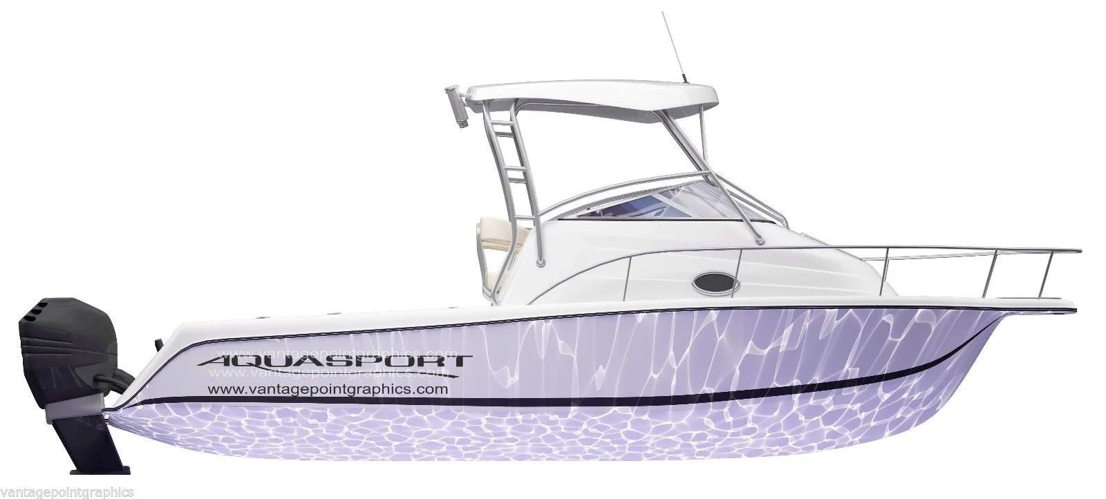 

For (2Pcs/Pair) Aquasport Logo Decal- Mako, Maxum, AZURE, Wellcraft and others available 48" Wide Each