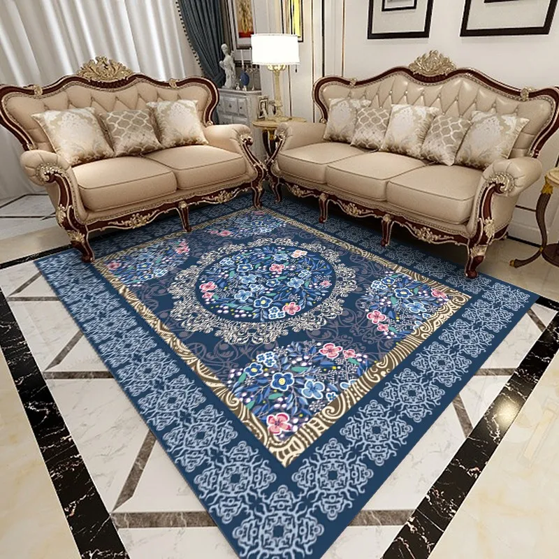 

Reese Living Room Carpets Classic Symmetrical European Abstract Flower Patterns Anti Slip Rugs Table Bedroom Hotel Sofa Wedding