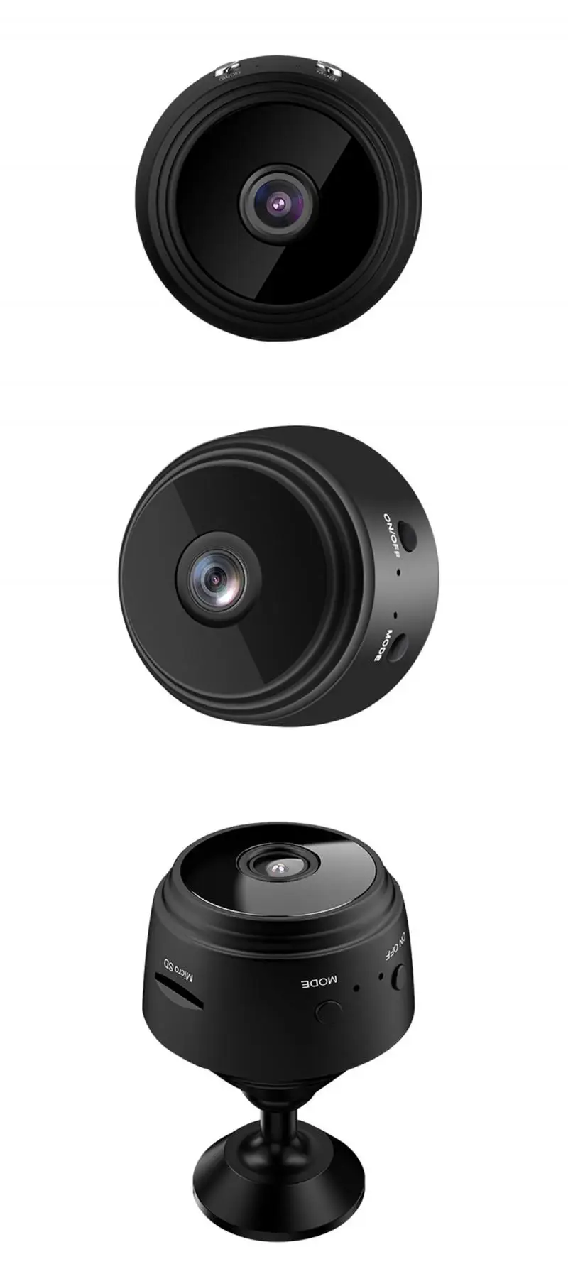 

Mini Camera Wireless Wifi IP TF Card Home Security 1080P DVR Night Vision Remote POP Magnetic Base 360 Degrees Angles Camcorder
