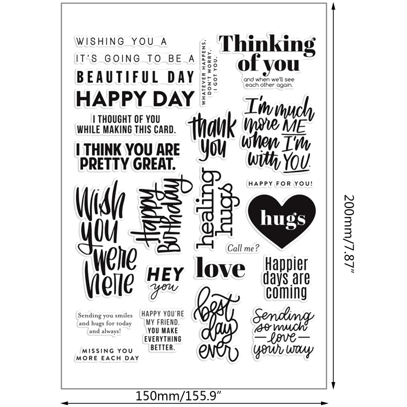 

Alphabet DIY Silicone Clear Stamp Cling Seal Scrapbook Embossing Album Decor Craft