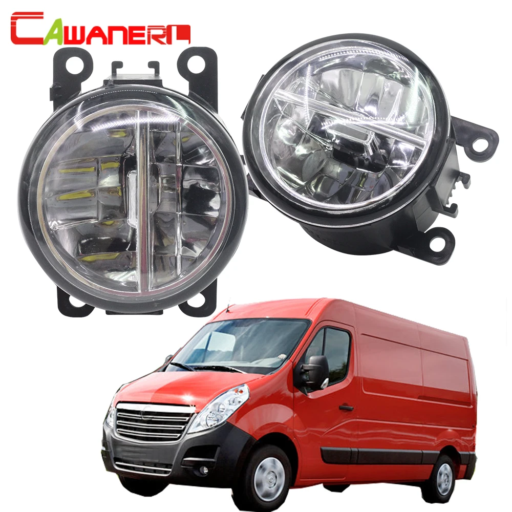 

Cawanerl для Opel Movano 2000-2010 Автомобильный светодиодный светильник тумана светильник Дневной ходовой огонь DRL 4000LM 6000K белый 12V Высокая яркость 2 шт.