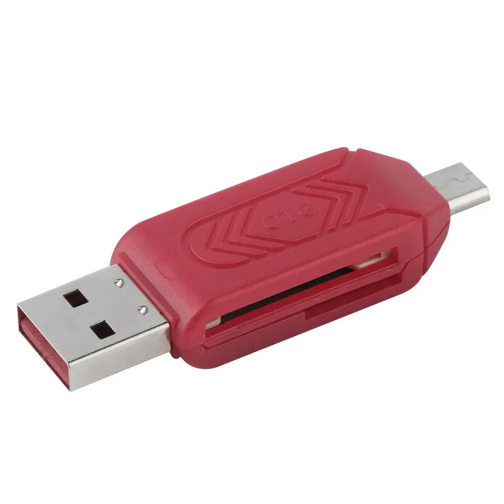 

ABS 55 x 16 x 10mm (L x W x H) Universal Card Reader Mobile phone PC card reader Micro USB OTG Card Reader flash memory