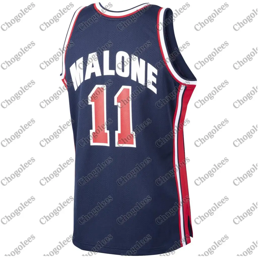 

Men Basketball Jersey Karl Malone USA Basketball Mitchell & Ness Home 1992 Dream Team Authentic Jersey Navy