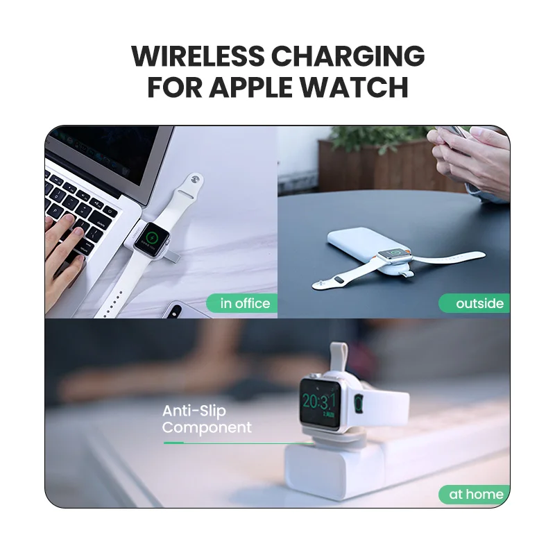 UGREEN-cargador inal&aacute;mbrico para Apple Watch serie 5, 4, 3, 2, 1, MFi, USB, magn&eacute;tico-1