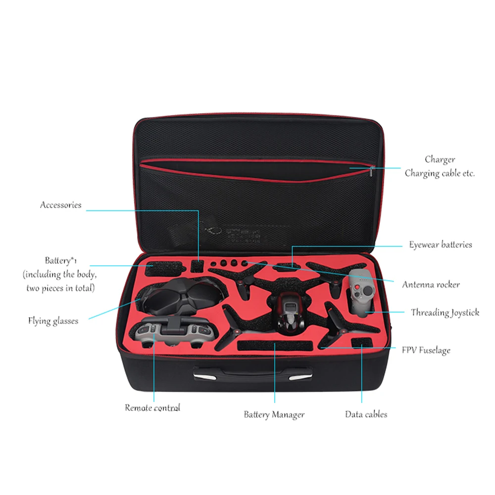 Dji FPV Backpack Shoulder Bag Carrying Case Outdoor Remote Control DJI Combo Drone Goggles Accessories For Fpv Box | Электроника