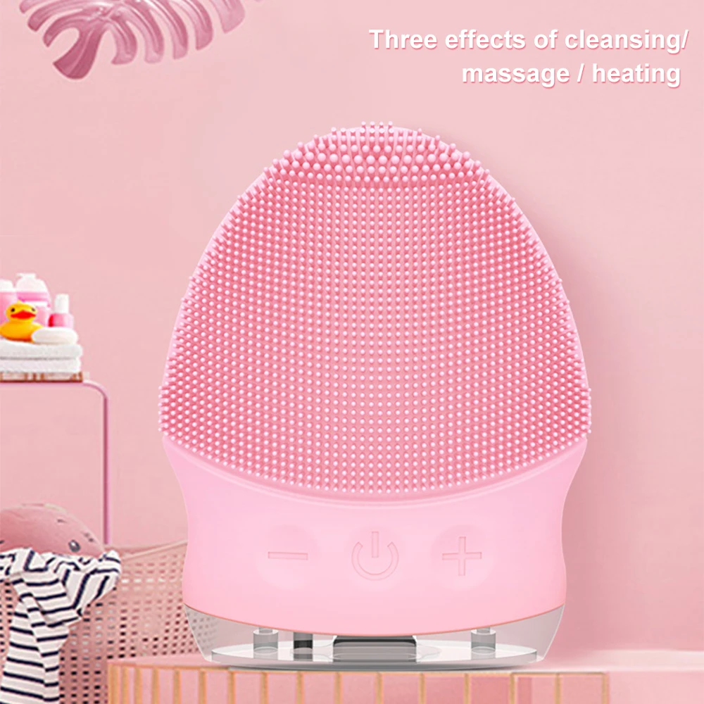 Ультразвуковая электрическая Очищающая щетка для лица мытья вибрационное