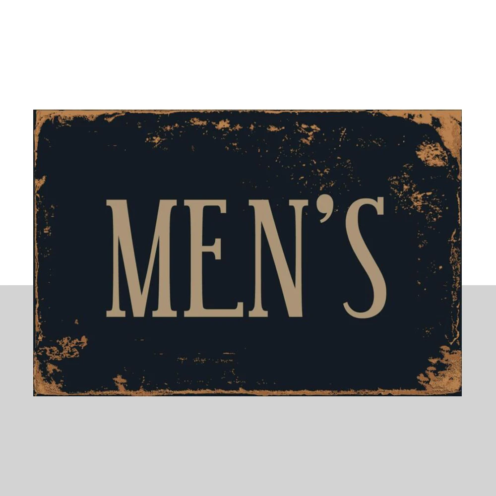

Men's Room Restroom 8x 12 Vintage Aluminum Retro Metal Sign Metal Decor