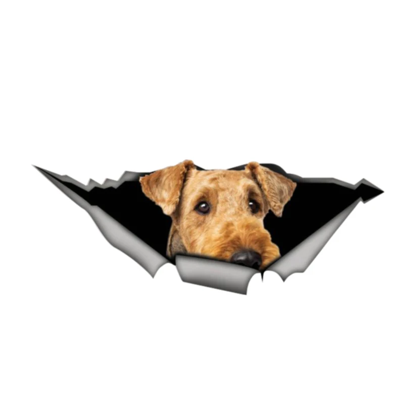 

Creative Car Sticker 3D Airedale Terrier Pet Dog Animal Accessories Motorcycle Waterproof Car Window Decal PVC 13cm X 5cm