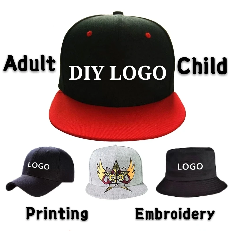 

DIY Logo Baseball Cap Custom-made Bucket Hat High-quality Child&Adult Printing Embroidery Famous Brand Sport Men Women Snapback