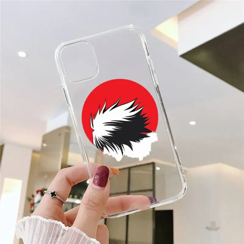 

Death note Phone Case Transparent soft For iphone 5 5s 5c se 6 6s 7 8 11 12 plus mini x xs xr pro max