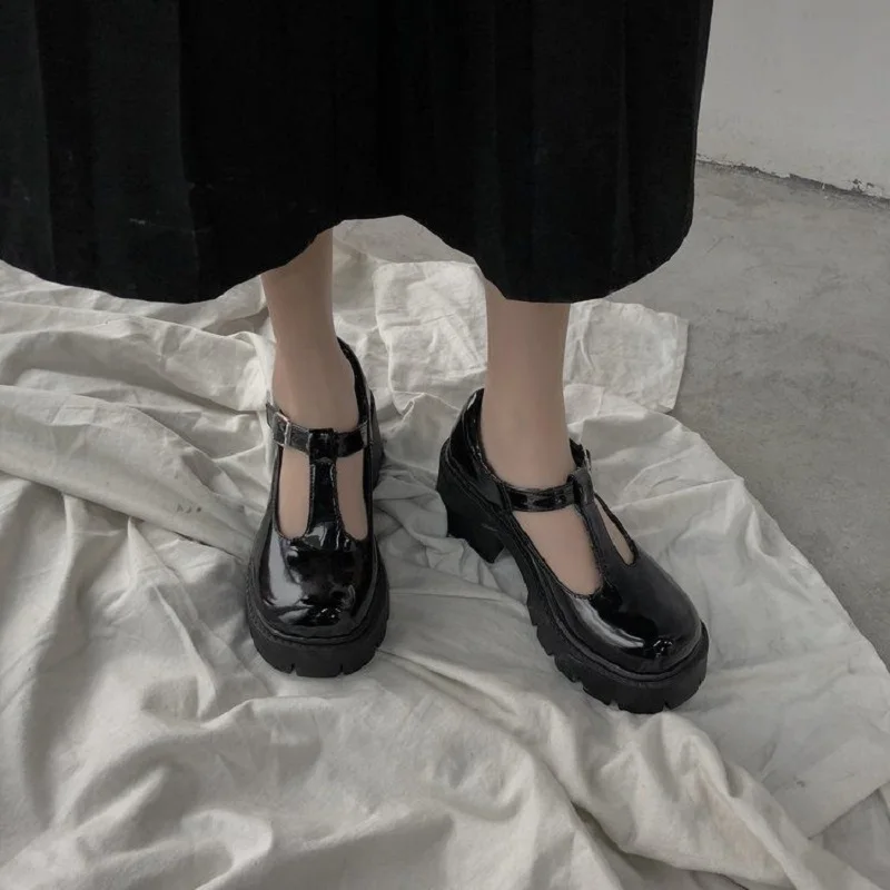 

Новые весенние студенческие кожаные туфли jk в Корейском стиле на толстой подошве в японском стиле для студенток в британском стиле