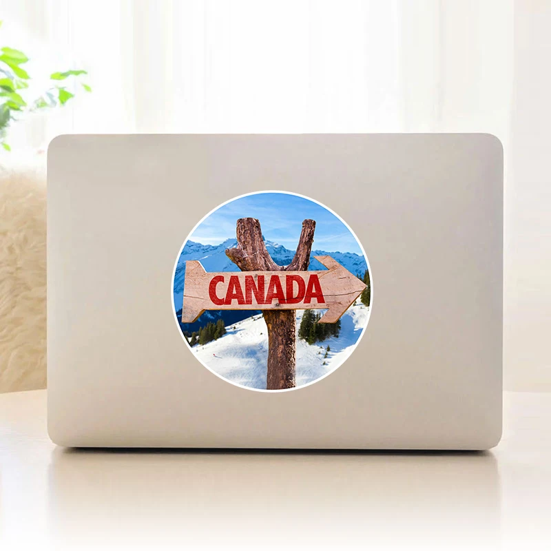 Печатный самоклеющийся наклейки на авто Канада знак лыжный сноуборд