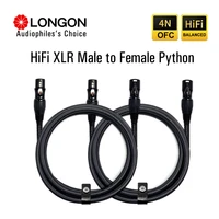 longon xlr to xlr microphone cable male to female 2m 5m 10m balanced xlr 3pin nylon braided for audio mixer amplifiers 2 pack