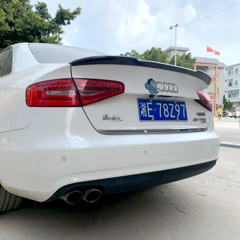 

For Audi S4 B8 B8.5 4 door sedan 2013 -2016 CS style high quality carbon fiber rear wing Roof rear box decorated spoiler