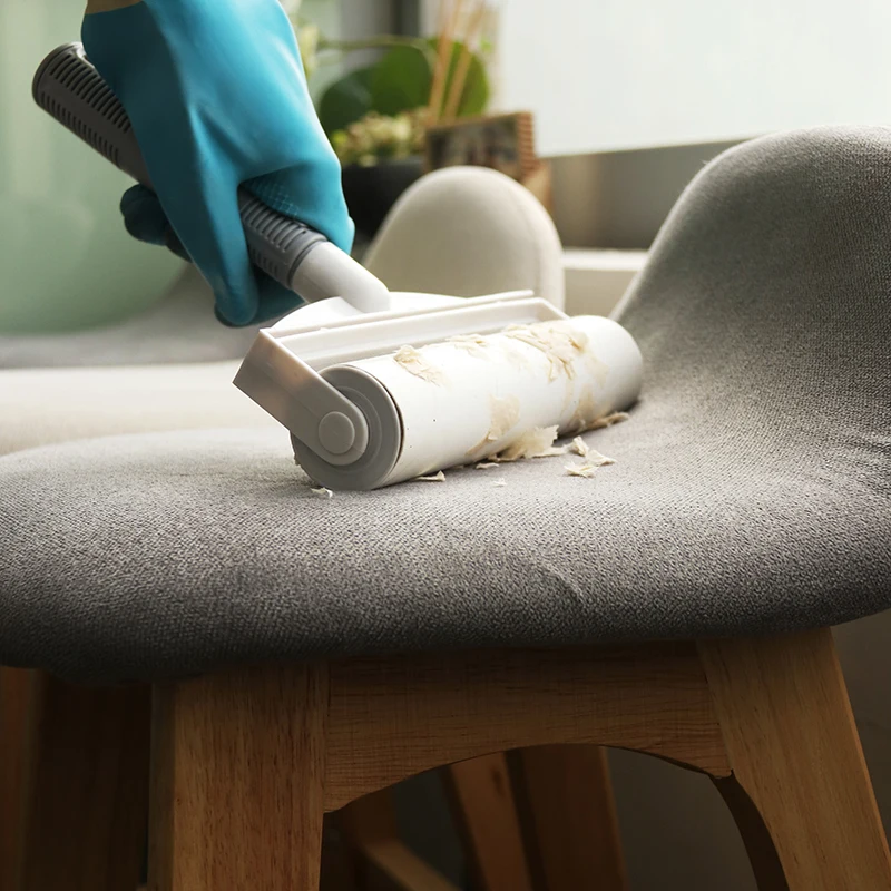 Портативный липкий ролик для ворса с крышкой удаления пыли домашних животных