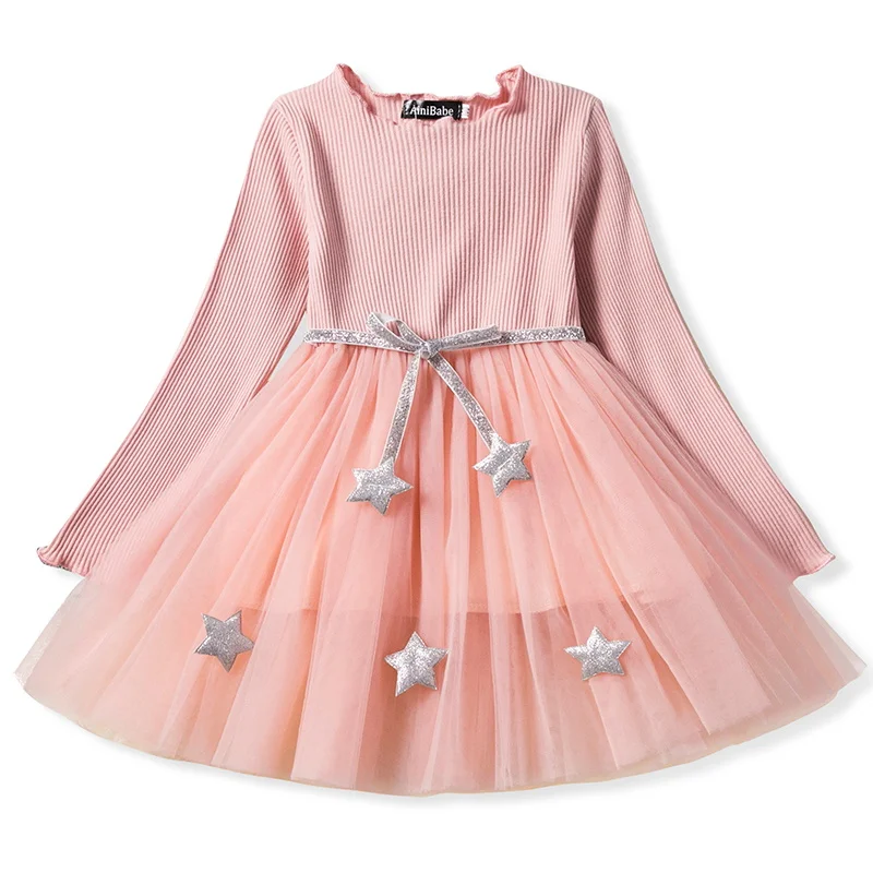 pink 4 Платье для девочек милое кружевное фатиновое платье, одежда зимняя одежда для девочек; платья для девочек; для вечеринки, дня рождения церемониальное платье для выпускного бала; Vestido Infantil; для детей 3, 5, 7, 8Yrs - Color: pink 4