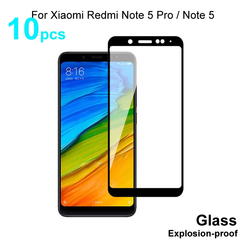 Полное покрытие закаленное стекло для Xiaomi Redmi Note 5 Pro / Защитное экрана|Защитные