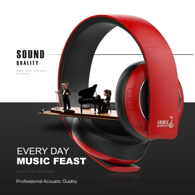 HOLY SERPENT F5 Bluetooth Наушники Накладные наушники проводные/беспроводные
