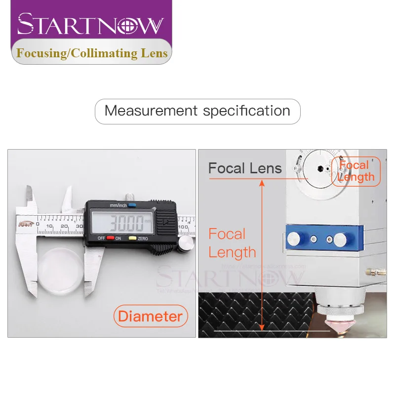 Startnow 2PCS Laser Focus Collimating Lens D37 38.1mm F100 150 200 Fused Silica For Raytools Precitec WSX Fiber Head | Инструменты