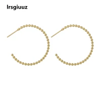 new style exaggerated c shaped large earrings 14k gold fashion design temperament earrings womens stainless steel jewelry