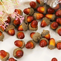 New 20pcs 3 3x2 3cm Small Acorn Sell Simulation Christmas Decorations Acorn Autumn Harvest Decorative Table Top Decor Supplies