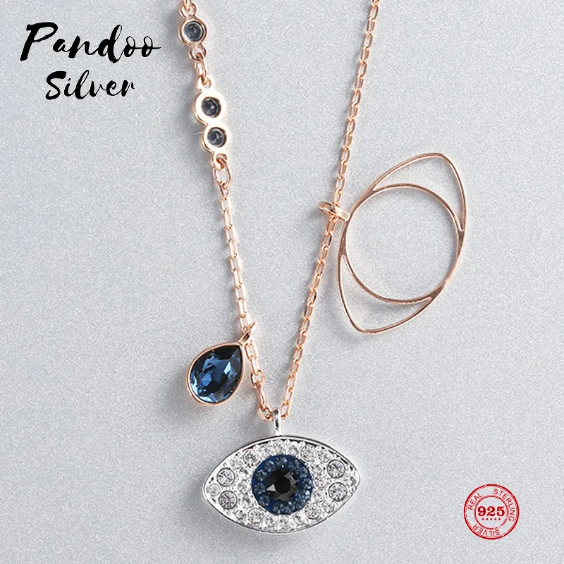PANDOO модный шарм Стерлинговое Серебро Оригинал 1:1 копия Темперамент Мода Короткая