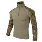 Нам армейская Тактическая Военная униформа для страйкбола камуфляжные армейские-проверенные рубашки быстрое нападение рубашка с длинными рукавами битва Strike