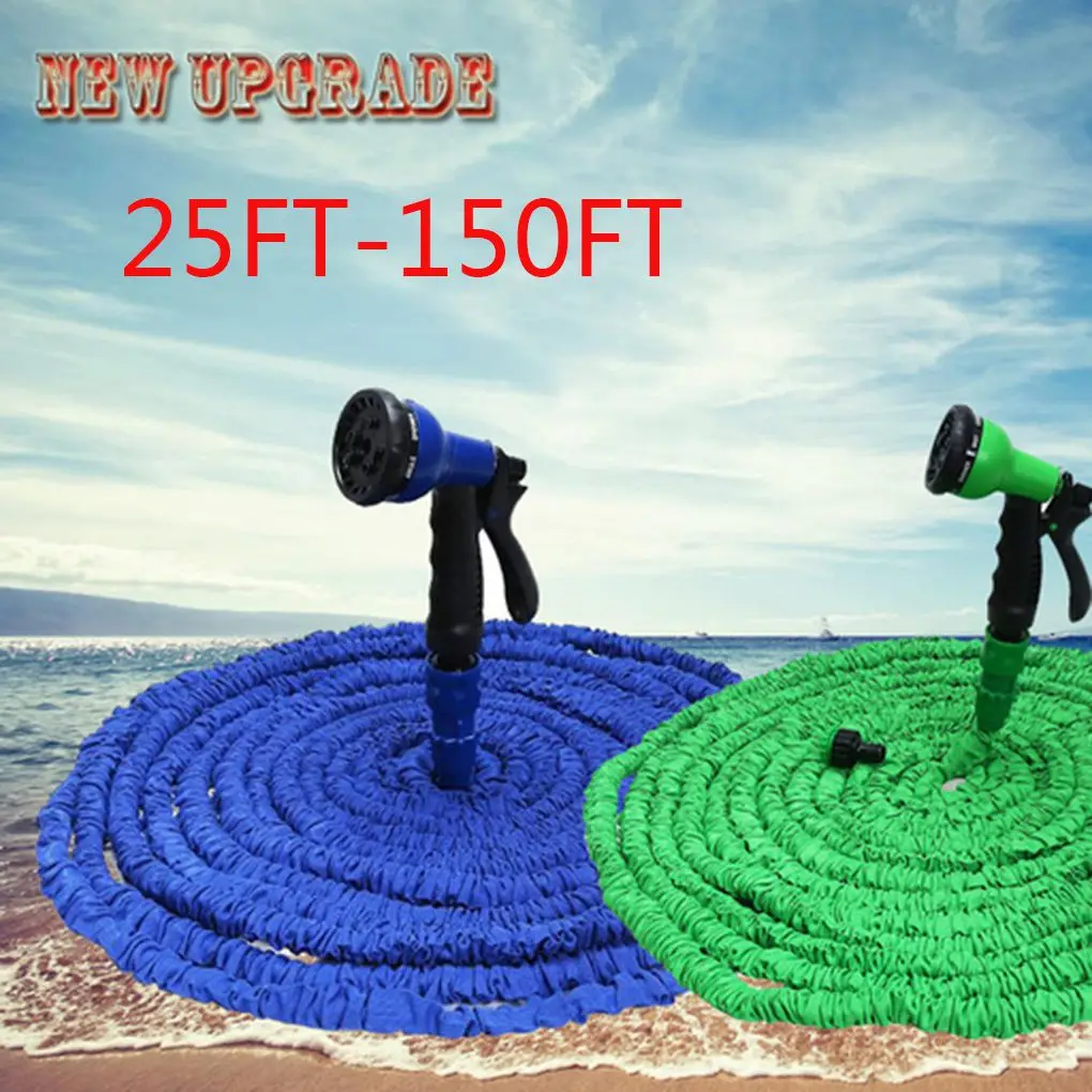 

25FT-250FT Garden Hose Expandable Magic Flexible Water Hose EU Hose Plastic Hoses Pipe With Spray Gun To Watering Car Wash Spray