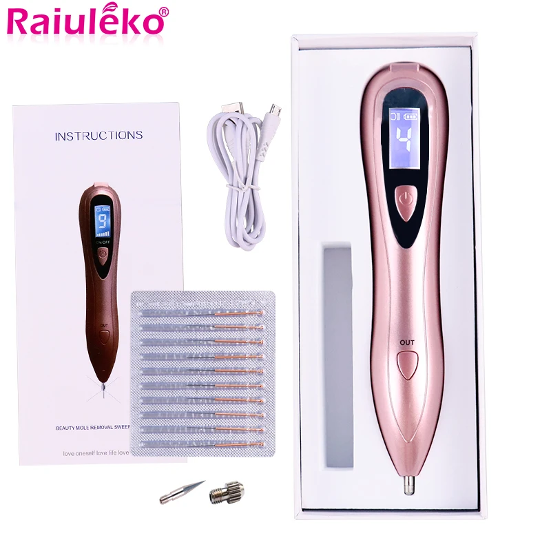 

LCD Face Skin Lighting Plasma Pen LED Laser Tattoo Mole Removal Machine Beauty Care Tag Removal Freckle Wart Dark Spot Remover