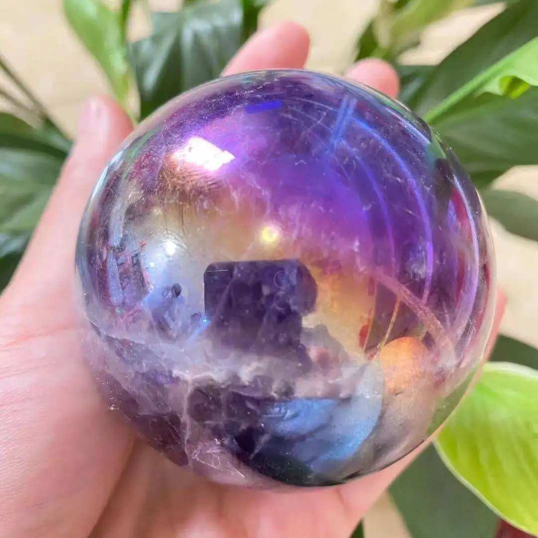

Aura Dream Amethyst Energy Orb Reiki Healing Room decoration gift