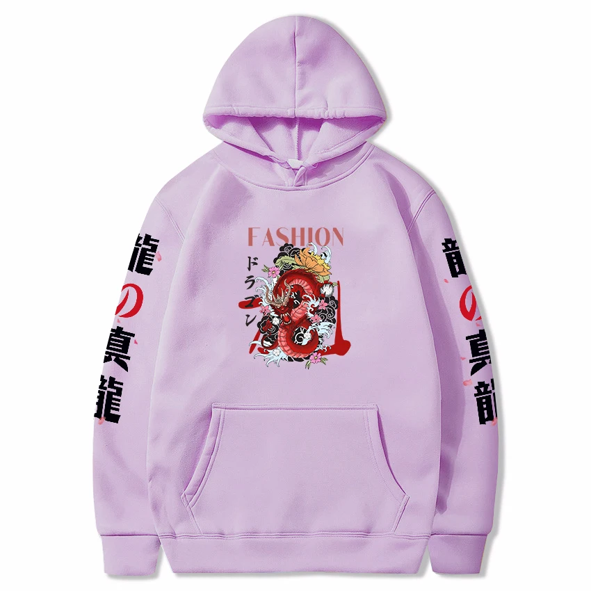 

Chinese Dragon Hoodies Anime Streetwear 2021 Fashion Tops Harajuku Oversized Aesthetic Autumn Sweatshirts Letter Printing Unisex