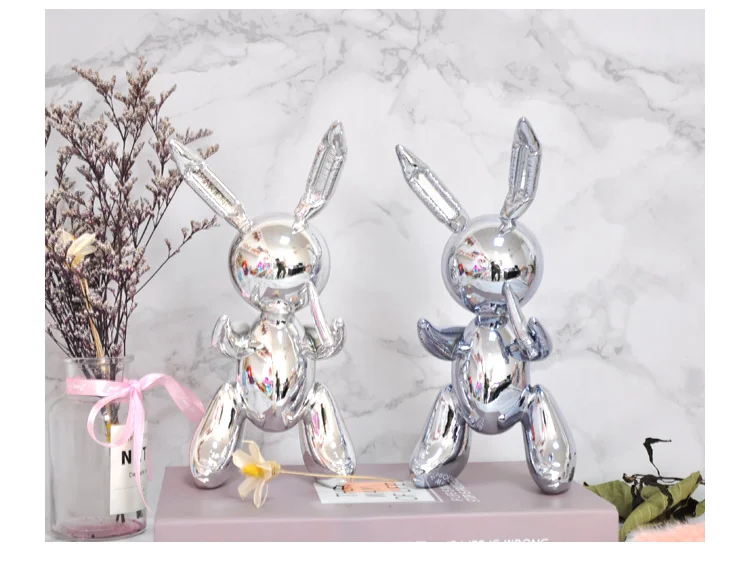 balloon rabbit sculpture home decoration art and craft garden decoration creative statue