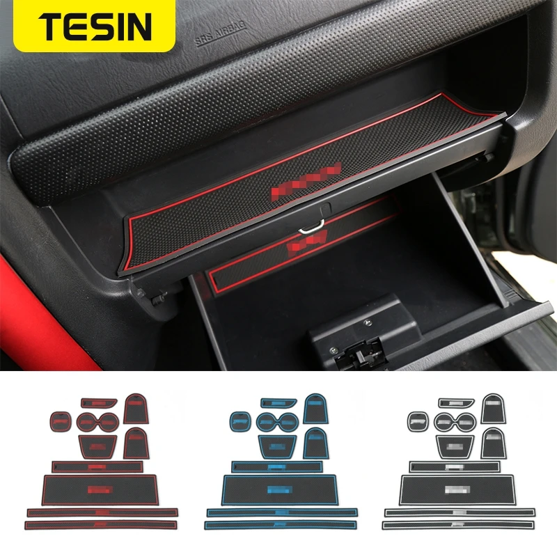

TESIN Car Gate Slot Mats Anti-Slip Door Groove Mat Water Proof Pad for Suzuki Jimny Left Hand Drive Car Accessories Styling