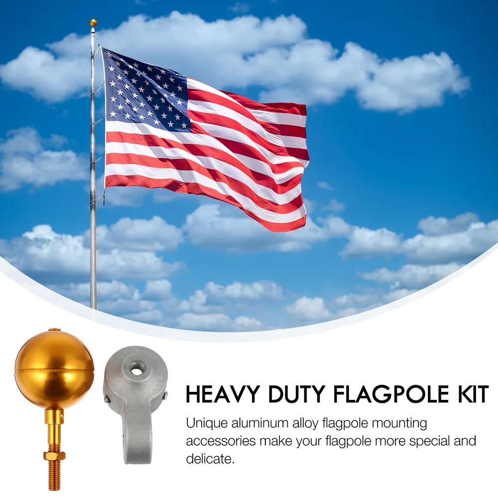 

1 Set Practical Aluminum Alloy Flagpole Tool Flagpole Head Accessories