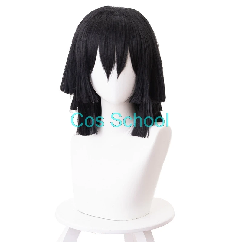 Cos School Tsuyuri Kanawo Rengoku Kyoujurou Kanroji Mitsuri Iguro Obanai парики Demon Slayer Kimetsu no Yaiba аксессуары