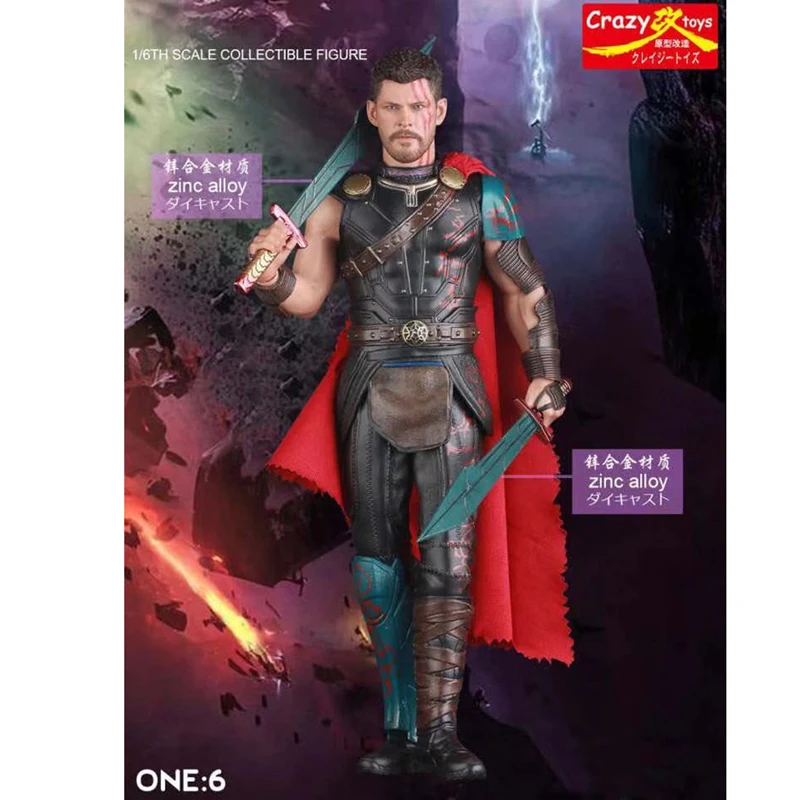 

Crazy Toys Marvel Thor Action Figure Super Hero 1/6 Statue Models Collectible Toys