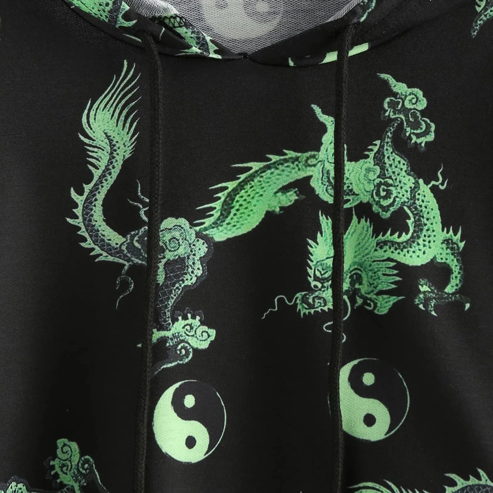 Women Hoodies Long Sleeve Tai Chi Dragon Print Casual Hoodie Pullover Sweatshirt Tops Streetwear Women Oversized Hoodies