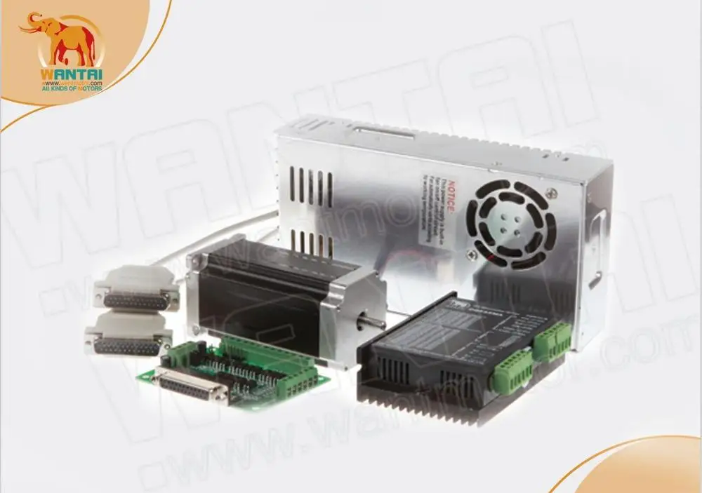 Wantai дешевый ЧПУ набор Nema 34 шаговый двигатель 85BYGH450A 040 460oz in 4A + Драйвер DQ860MA 7.8A 256