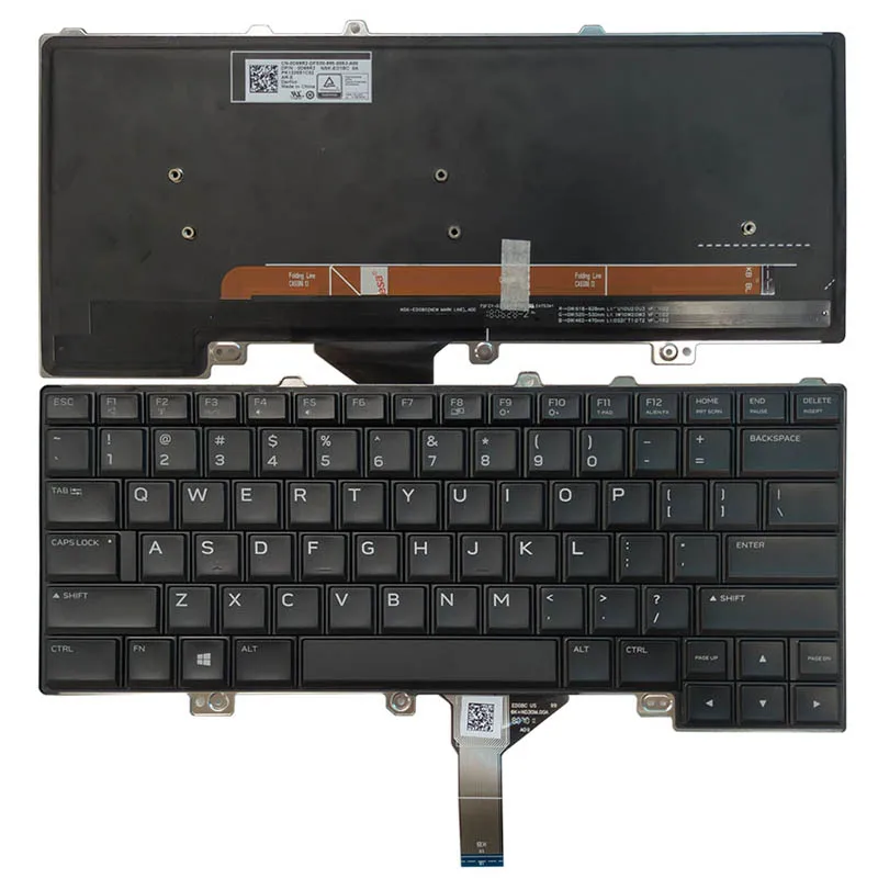 

NEW Russaian/US/Spanish/Latin/French/Arabic laptop keyboard for DELL Alienware 15 R3 15 R4 13 R3 Backlit 0FJ51Y 0D69R2 0KYM7R