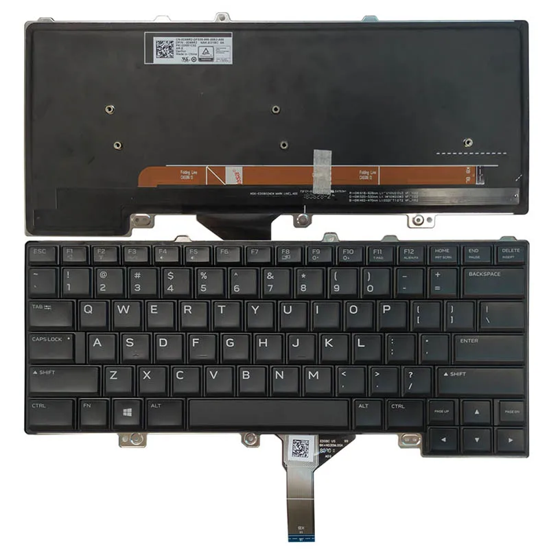 Teclado dos Eua para Dell Teclado do Portátil com Retroiluminado Novo Alienware 13 r3 0d69r2 Pk1326s1c02 15r3 15 r4