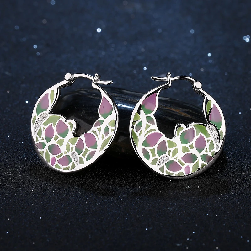 2018 модные серьги подвески с цветами для женщин подлинные из стерлингового