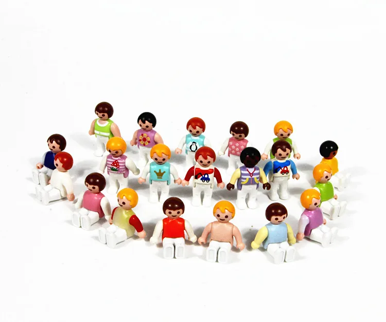 

1pc Random German Playmobil Baby Dolls Cartoon Action Figures PVC DIY Toys for Children Kids Home Gifts