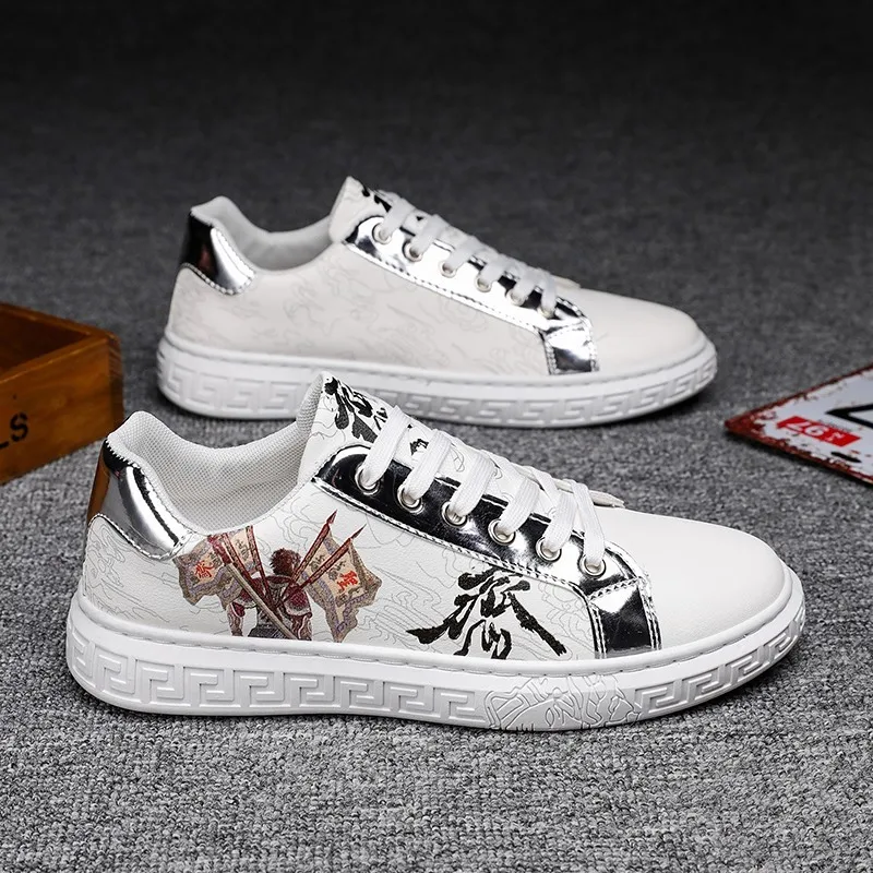 

White Shoes Spring Fashion Sneakers Casual Students Youth Sports Flat Shoes Breathable Men's Shoes