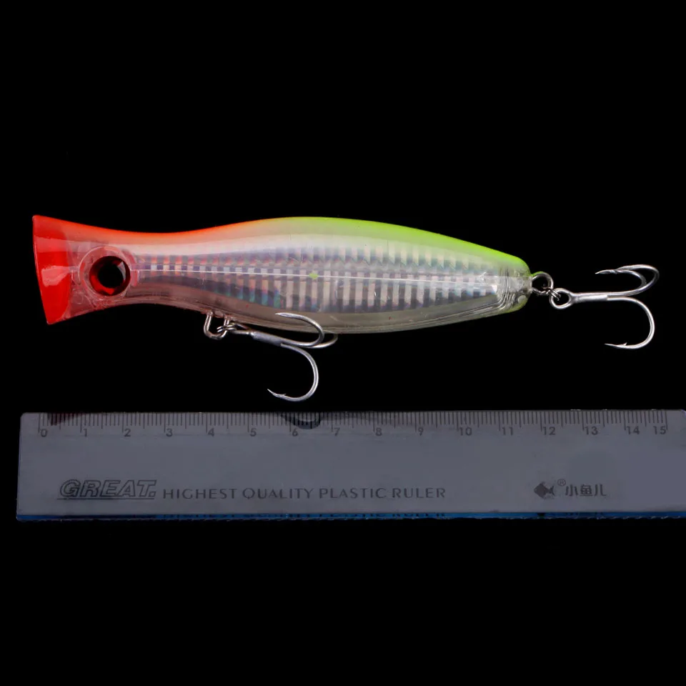 Ходить рыбы Топ воды рыболовная наживка Поппер приманки 12 см 40g жесткие большой